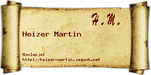 Heizer Martin névjegykártya
