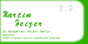 martin heizer business card